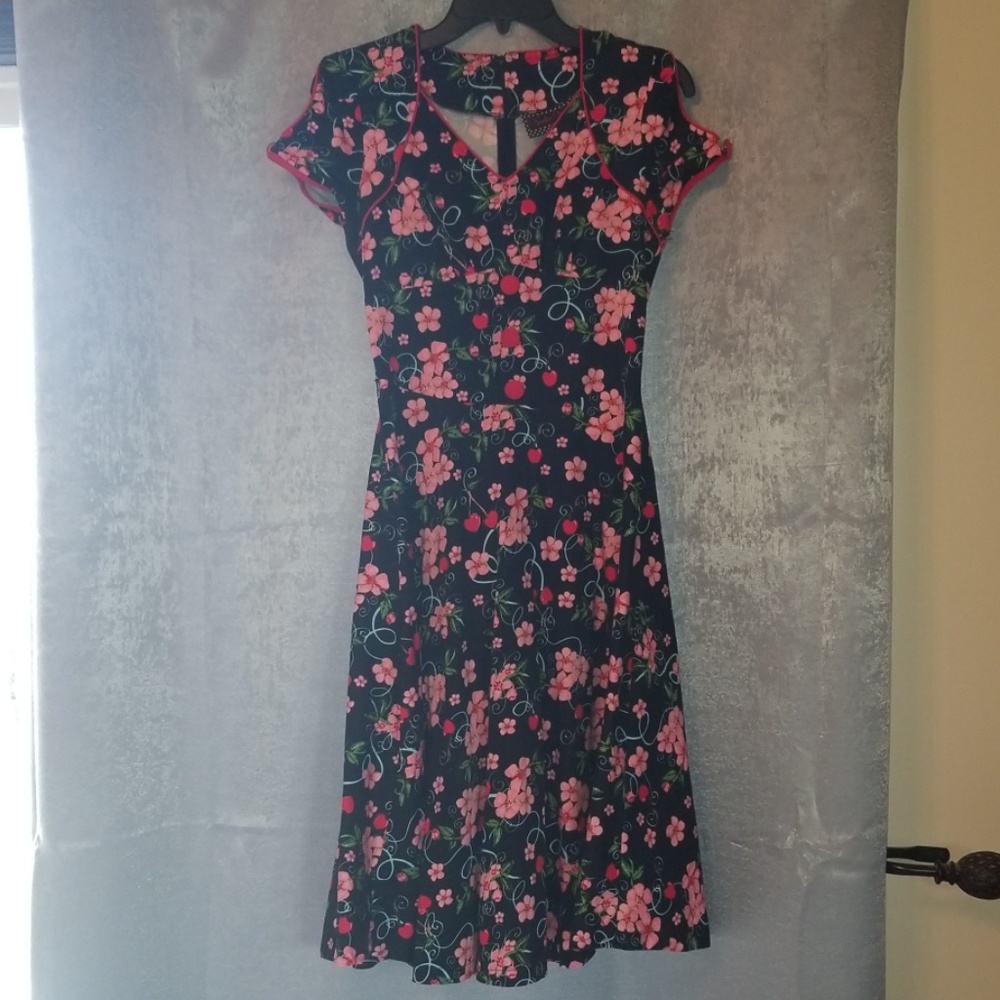 Voodoo Vixen cherry blossom circle dress